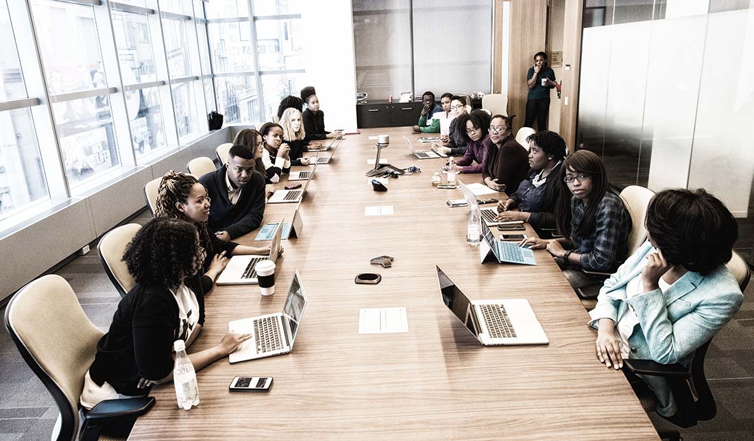 A fake conference room by Christina Wocintechchat via Unsplash